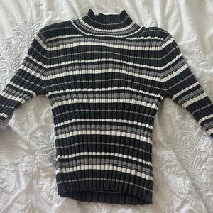 stripes turtleneck long sleeve